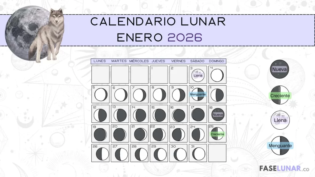 Calendario lunar enero 2026 fases de la luna, corte de cabello, siembra y bienestar-hoy