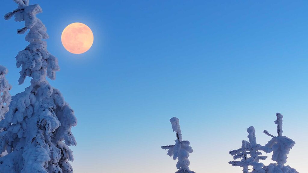 La Luna Fría Luna llena de diciembre