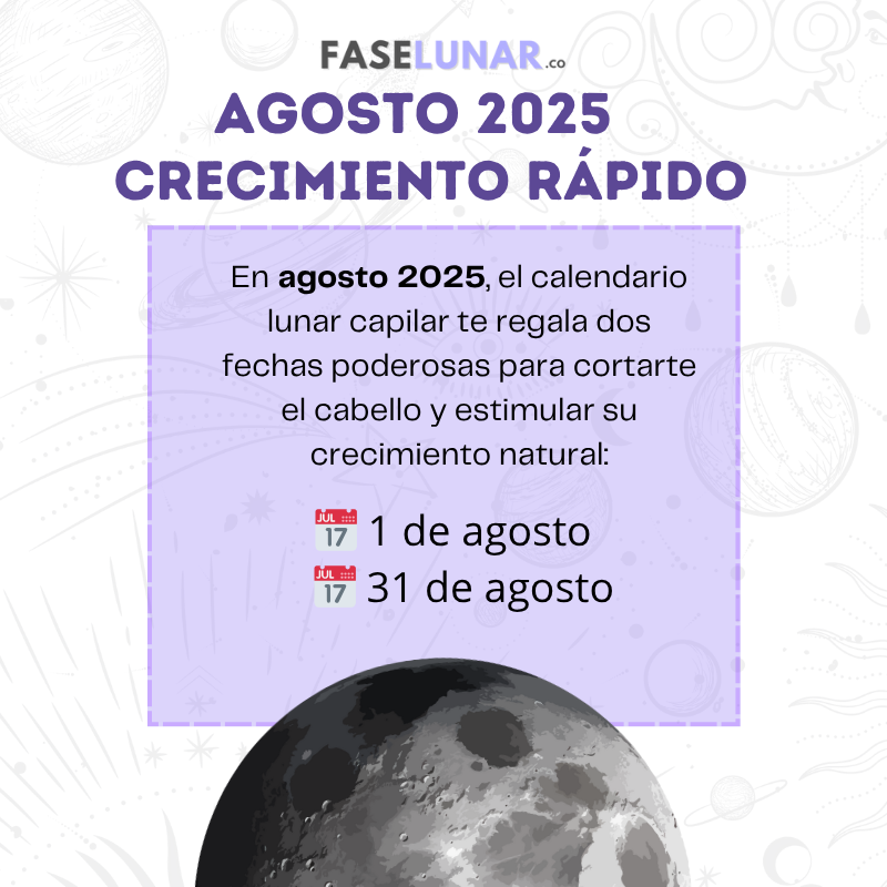 calendario lunar PARA CORTE DE CABELLO agosto 2025 - cortar el pelo en agosto 2025